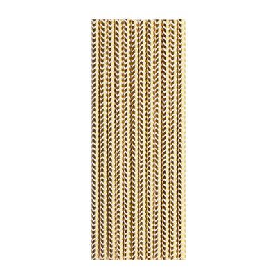 Party Paper Straw - Gold Chevron