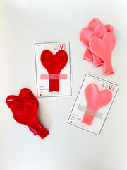 Heart Balloon Valentine Cards - 12 Count