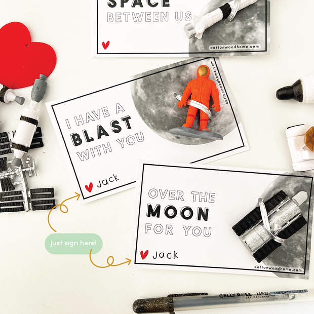 Space Valentine Card Kit - 12 Count