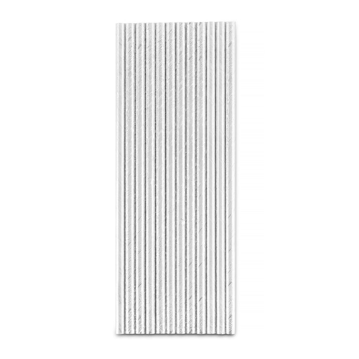 Party Paper Straw - Silver Foil