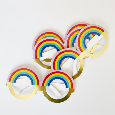 Rainbow Party Glasses - Set of 8