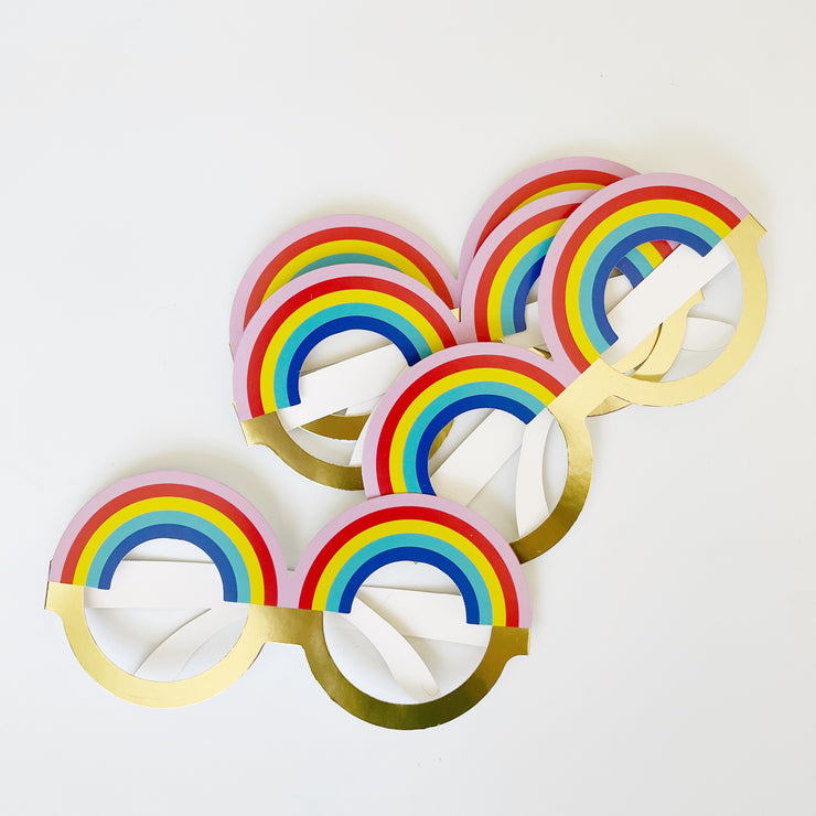 Rainbow Party Glasses - Set of 8