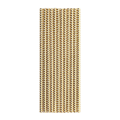 Party Paper Straw - Gold Chevron