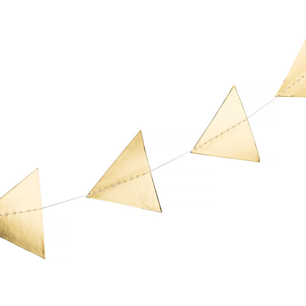 Geometric Gold Triangles Garland
