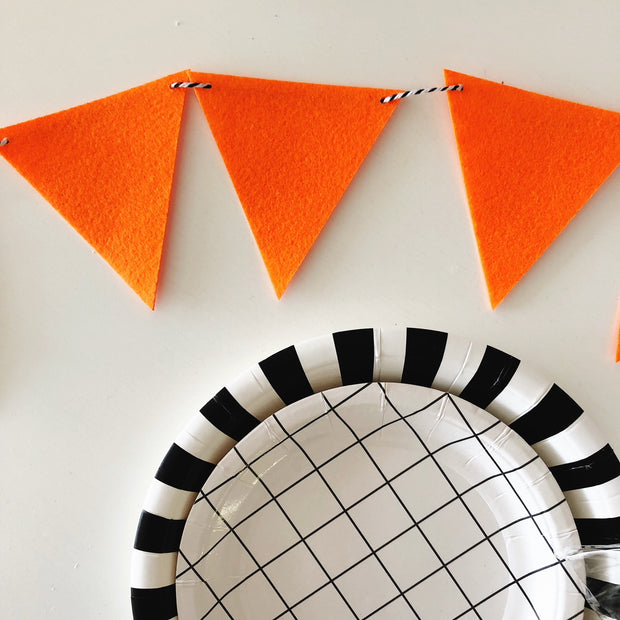 Party Garland - DIY Orange Felt Bunting