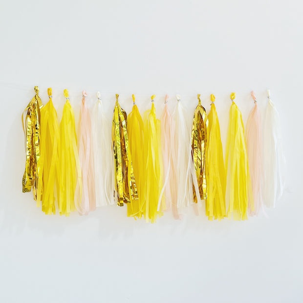 Paper Tassel Garland - Yellow Gold
