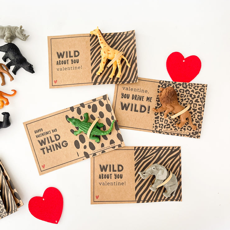 Safari Valentine Card Kit - 12 count