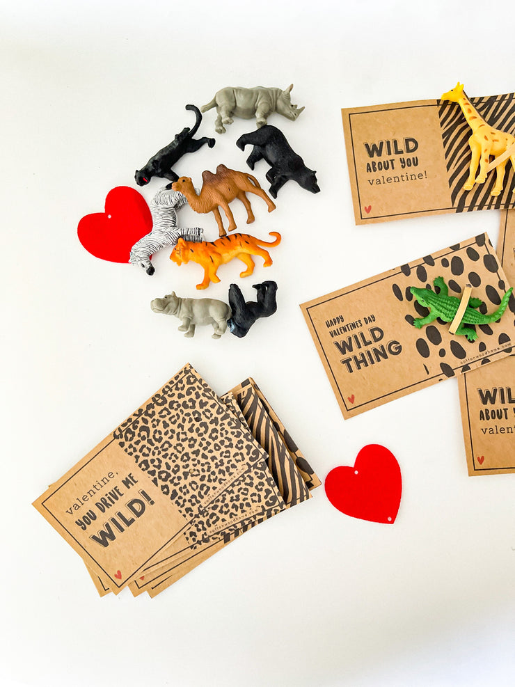 Safari Valentine Card Kit - 12 count