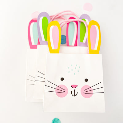 Easter Paper Bunny Gift Bags - Set of 3