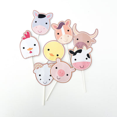 Farm Animal Cupcake Toppers