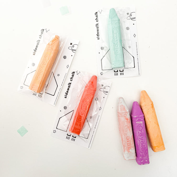 Sidewalk Chalk Rocket Party Favor