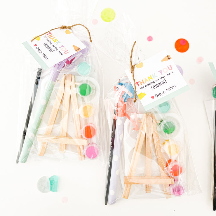 Art Party Favors, Paint Party Favor Tags