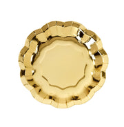 Party Plate - Gold Scallop Cake Plate