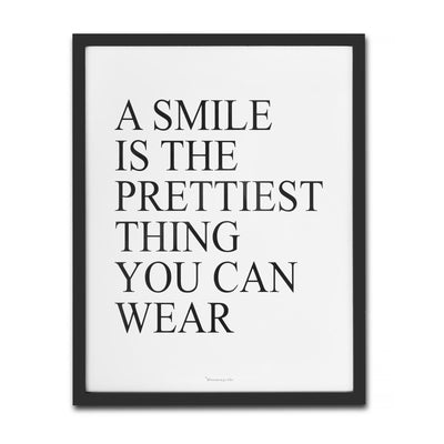 Wall Art - Smile Quote Framed