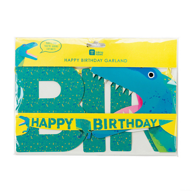 Happy Birthday Dinosaur Garland