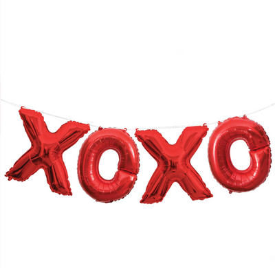 Party Balloon - XOXO Mylar Balloon Set - Red