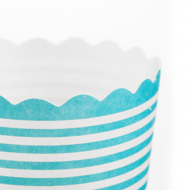 Party Cup - Snack Baking Cup - Teal Stripe