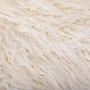 Decorative Throw Pillow - Ivory Faux Fur