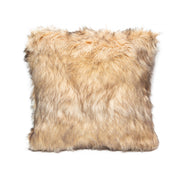 Luxe Brown Faux Fur Throw Pillow