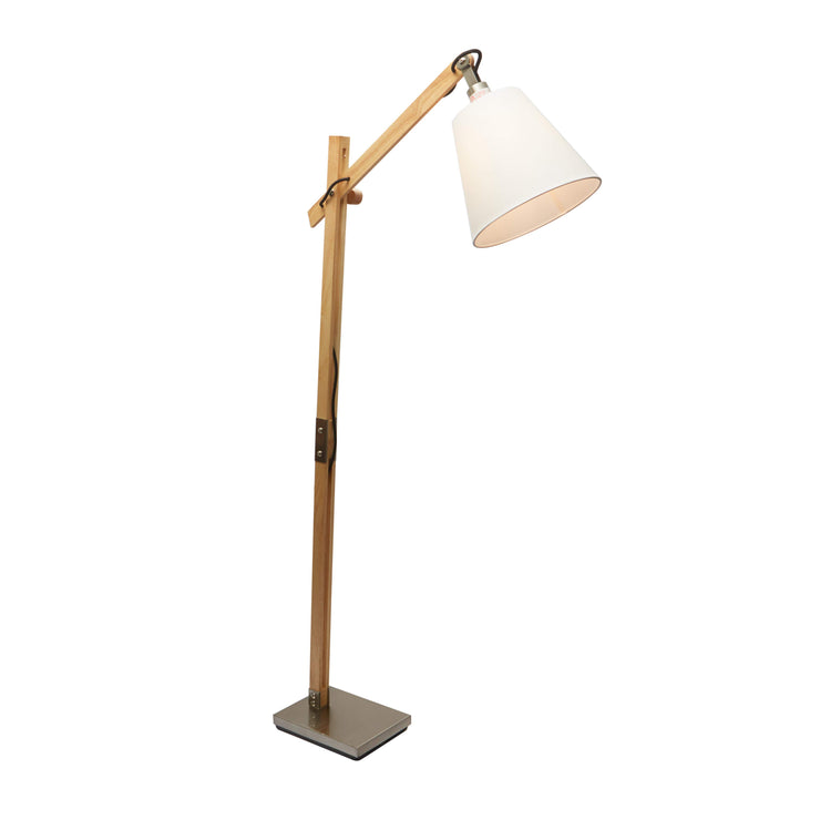 Natural Wood Floor Lamp