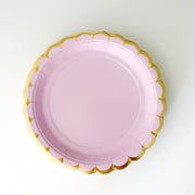 Scalloped Lavender Cake Plates