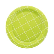 Party Plate - Green Grid - 7''