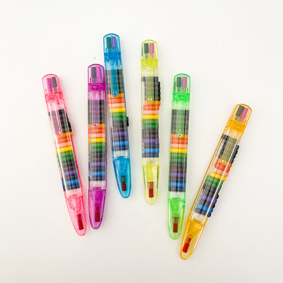 Rainbow Stackable Crayon - Set of 6