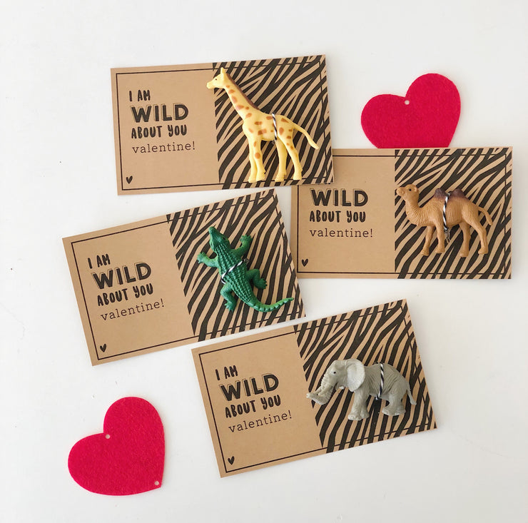 Safari Valentine Card Kit - 12 count